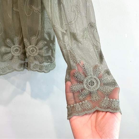 Sundance Long Sleeve Sheer Lace Top - Picture 7 of 12